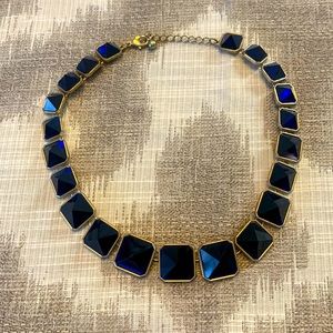 Blue stone collar necklace